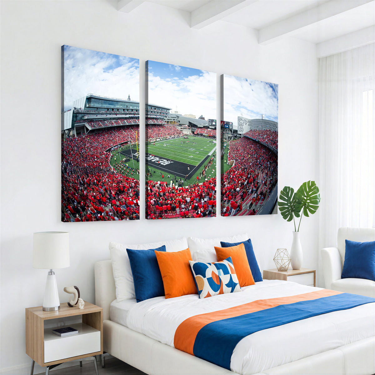 54070-MGV-CV-36X24 - Cincinnati Bearcats Football Team Print - Nippert Stadium Wall Art Canvas Print