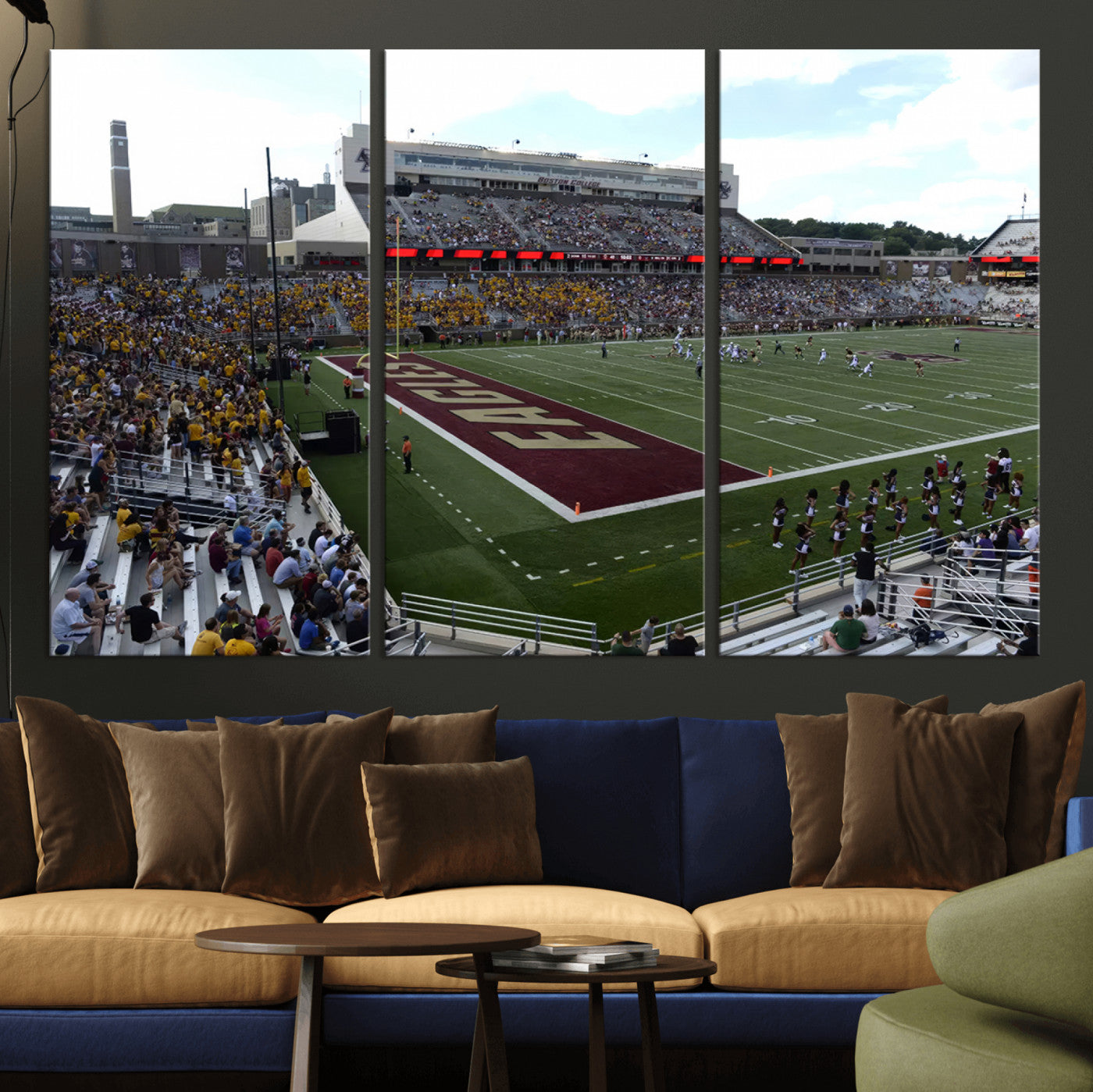 61503-MGV-CV-36X24-Boston College Eagles Football Team Print - Boston Alumni Stadium Wall Art Canvas Print