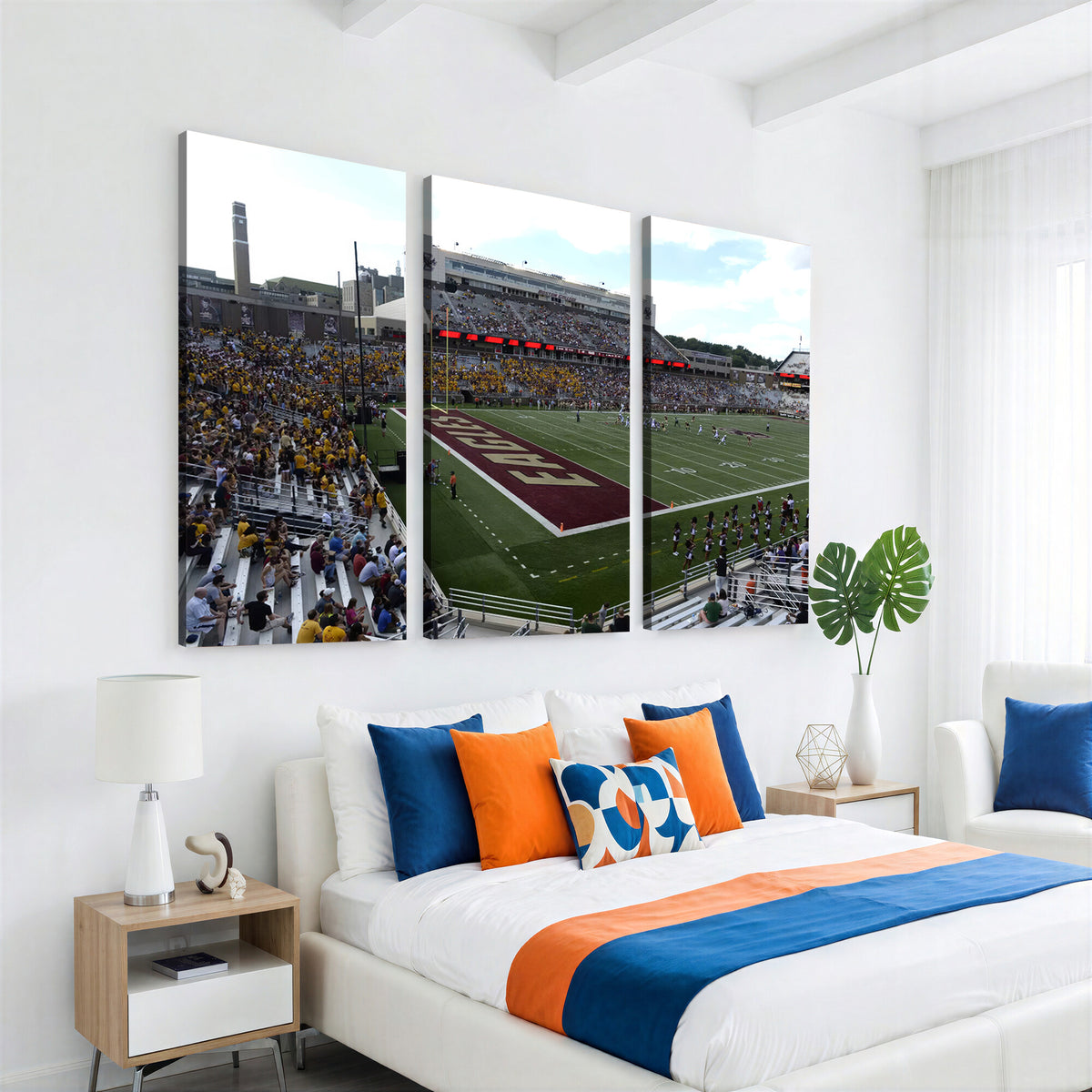 61503-MGV-CV-36X24 - Boston College Eagles Football Team Print - Boston Alumni Stadium Wall Art Canvas Print
