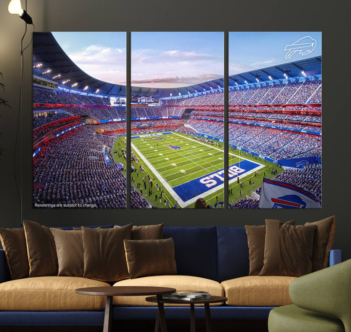 Buffalo Bills Football Team Print - Buffalo Highmark Stadium Wall Art Canvas Print