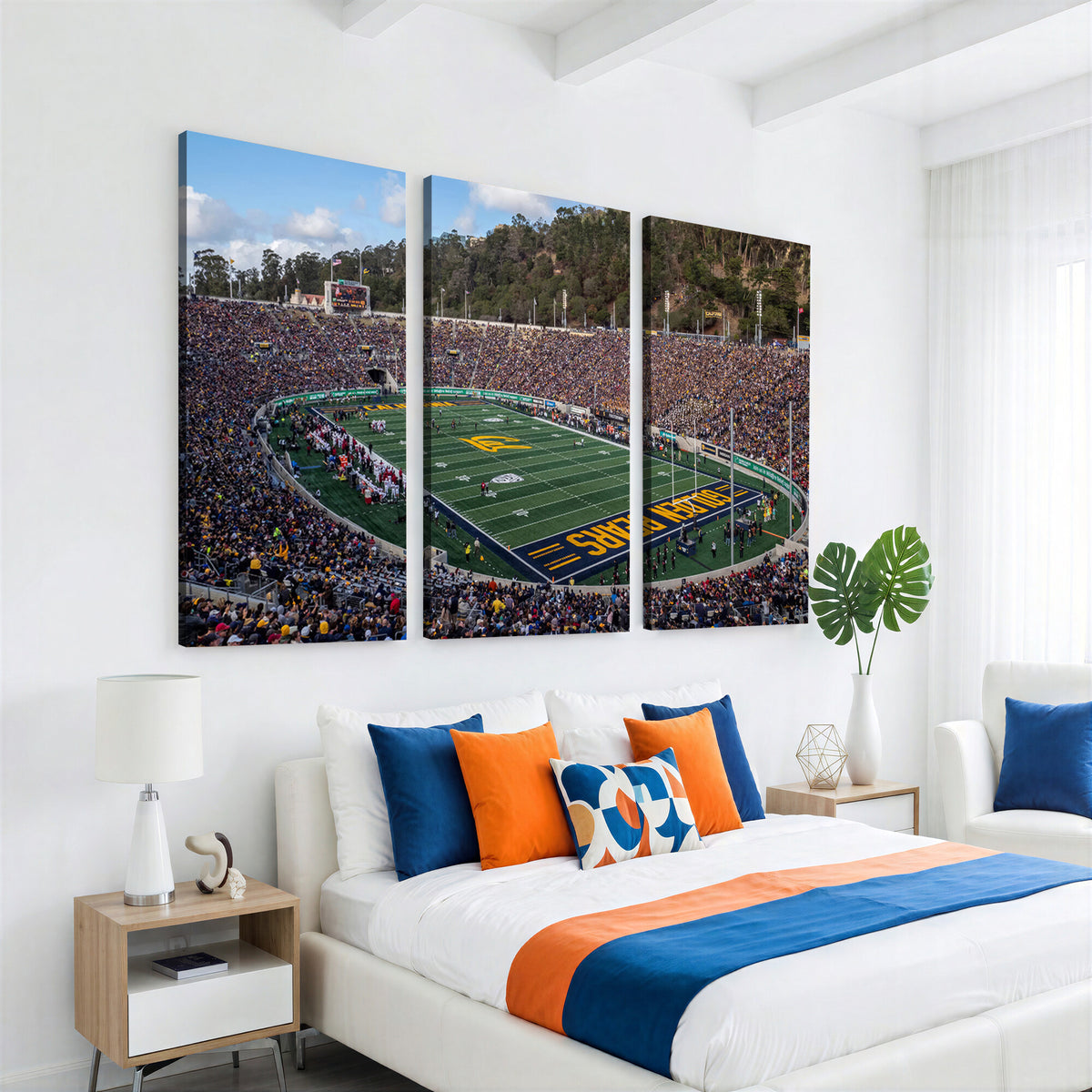 38054-MGV-CV-36X24 - University of California Golden Bears Football Team Print - Berkeley California Memorial Stadium Art