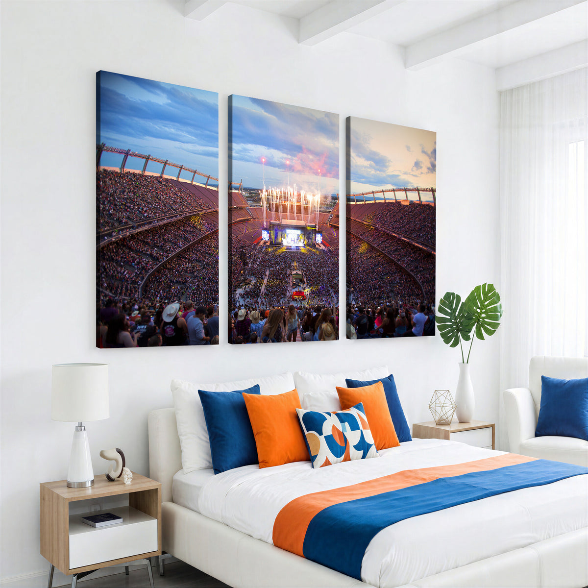 24689-MGV-CV-36X24 - Denver Broncos Football Team Print Canvas, Empower Field