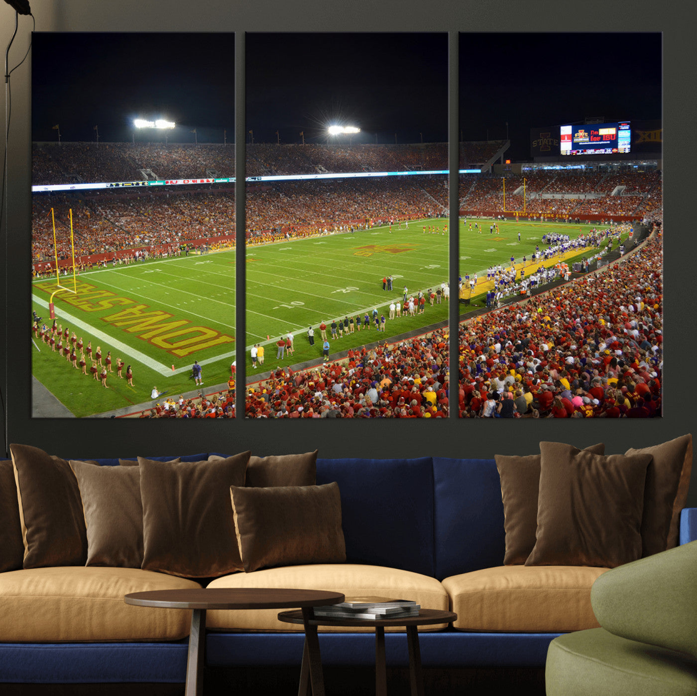 27211-MGV-CV-36X24-Iowa State University Cyclones Football Team Print - Ames Jack Trice Stadium Canvas Print