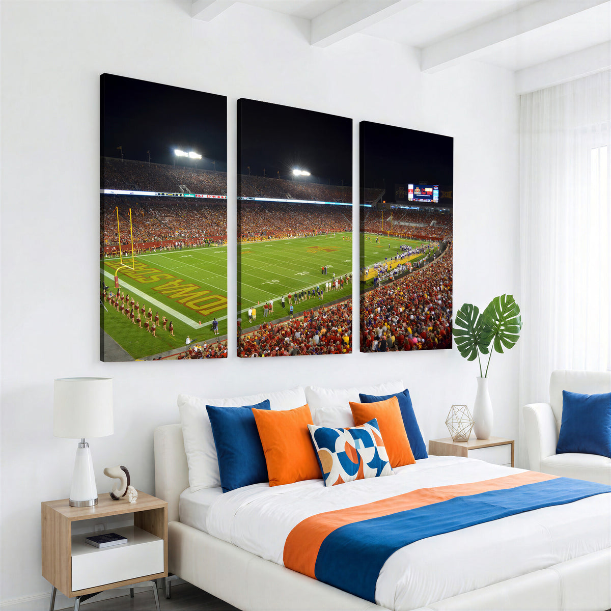 27211-MGV-CV-36X24 - Iowa State University Cyclones Football Team Print, Ames, Extra Large Game Room Wall Decor