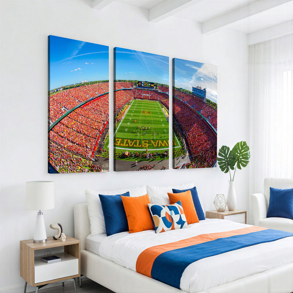36706-MGV-CV-36X24 - Iowa State University Cyclones Football Team Print, Ames, Framed and Ready to Hang