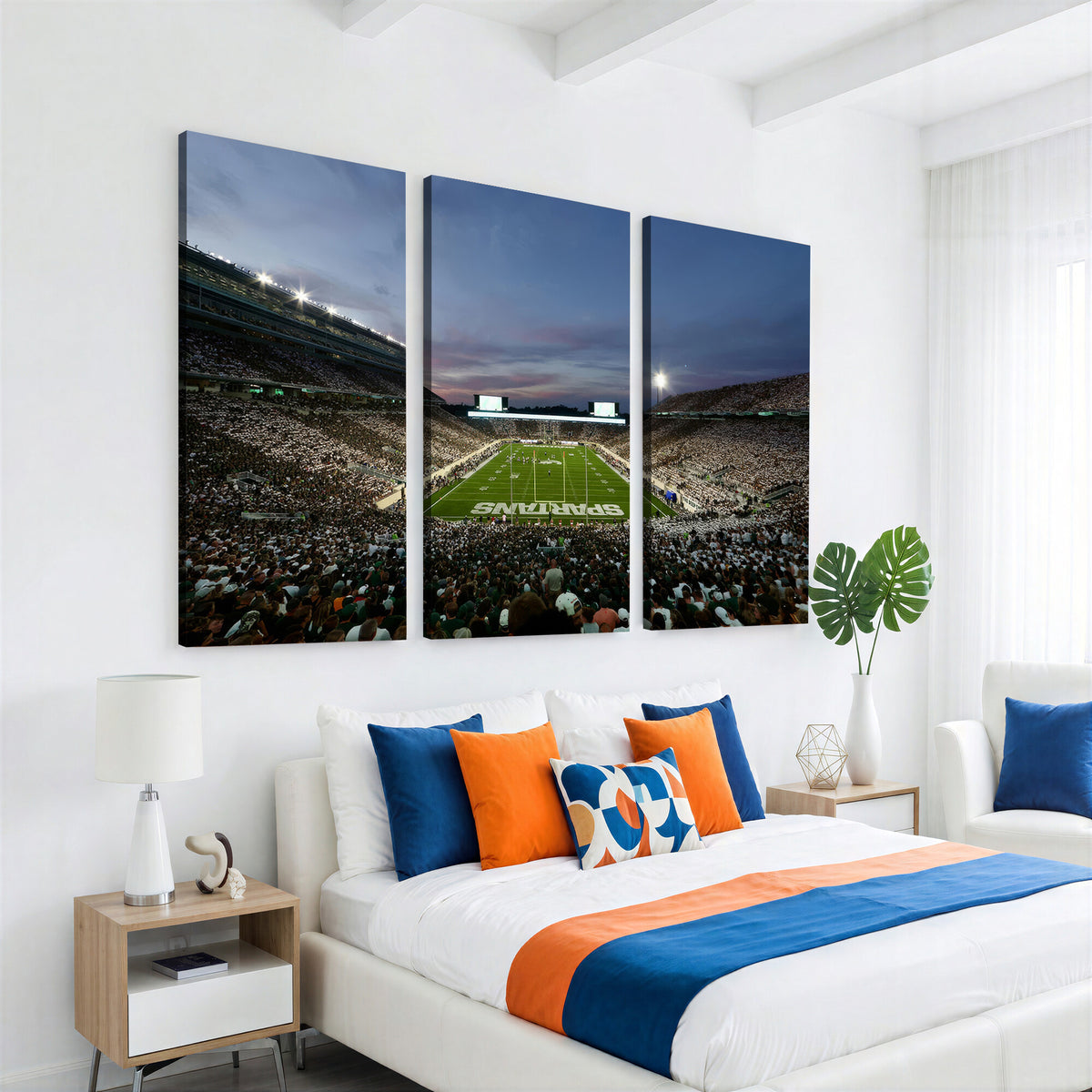 90831-MGV-CV-36X24 - Michigan State Spartans Football Team Print, East Lansing