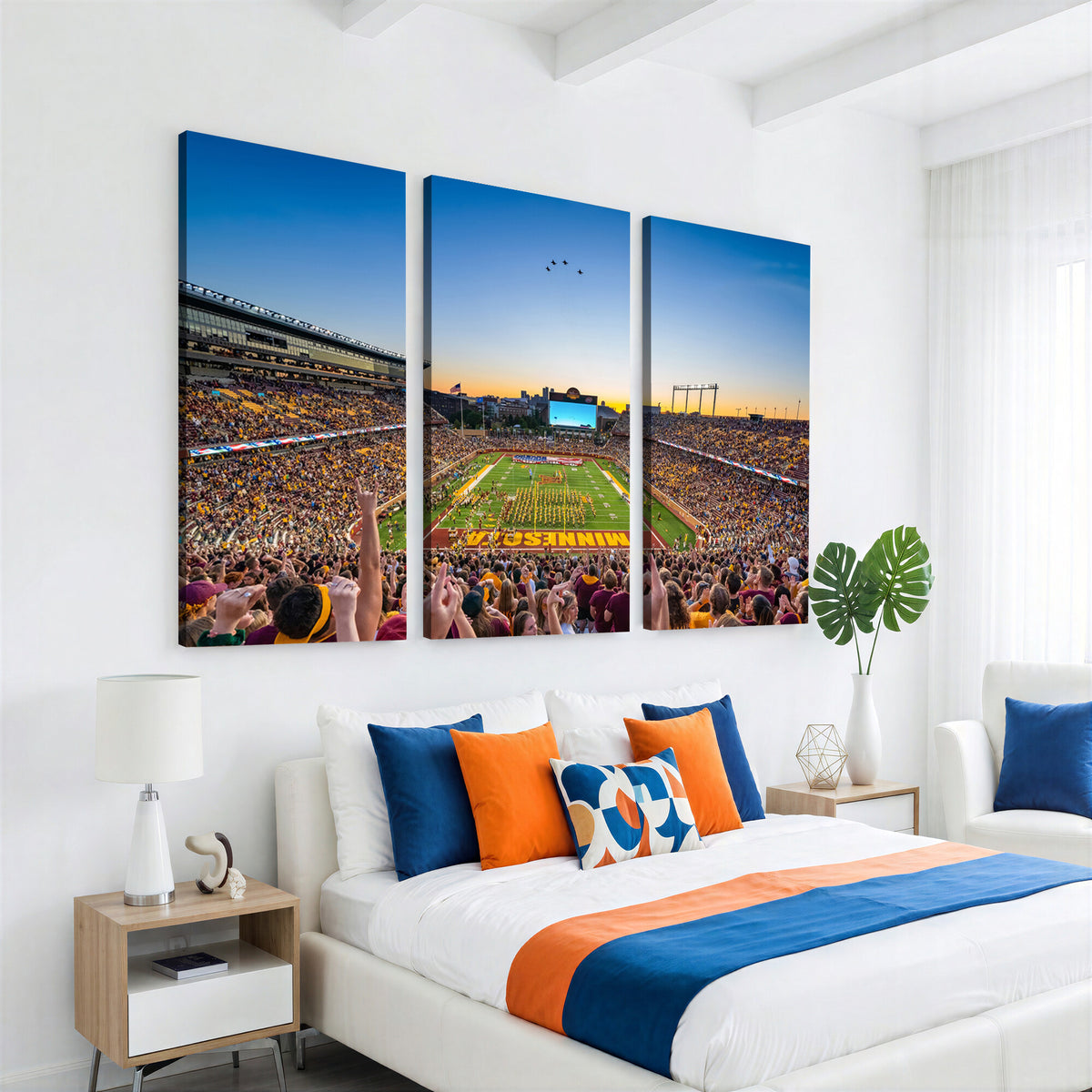 84421-MGV-CV-36X24 - University of Minnesota Golden Gophers Art Print, Football Team Print - Minneapolis Huntington Bank