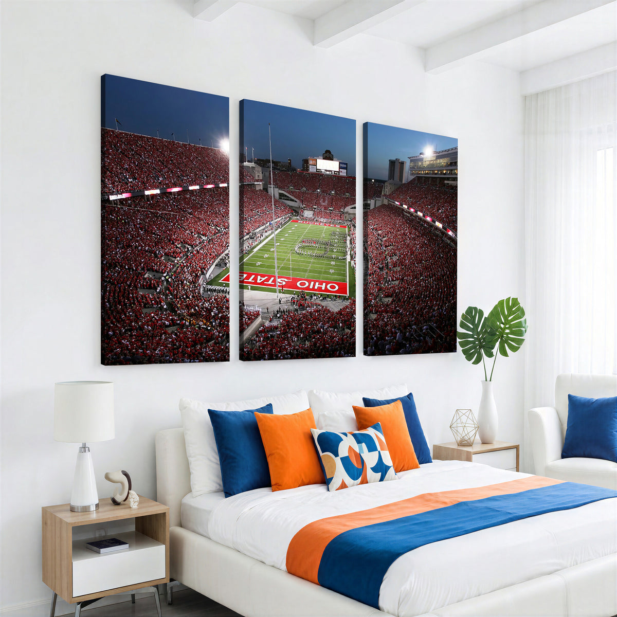 98743-MGV-CV-36X24 - Ohio State University Buckeyes Football Team Print, Home Bar Wall Decor