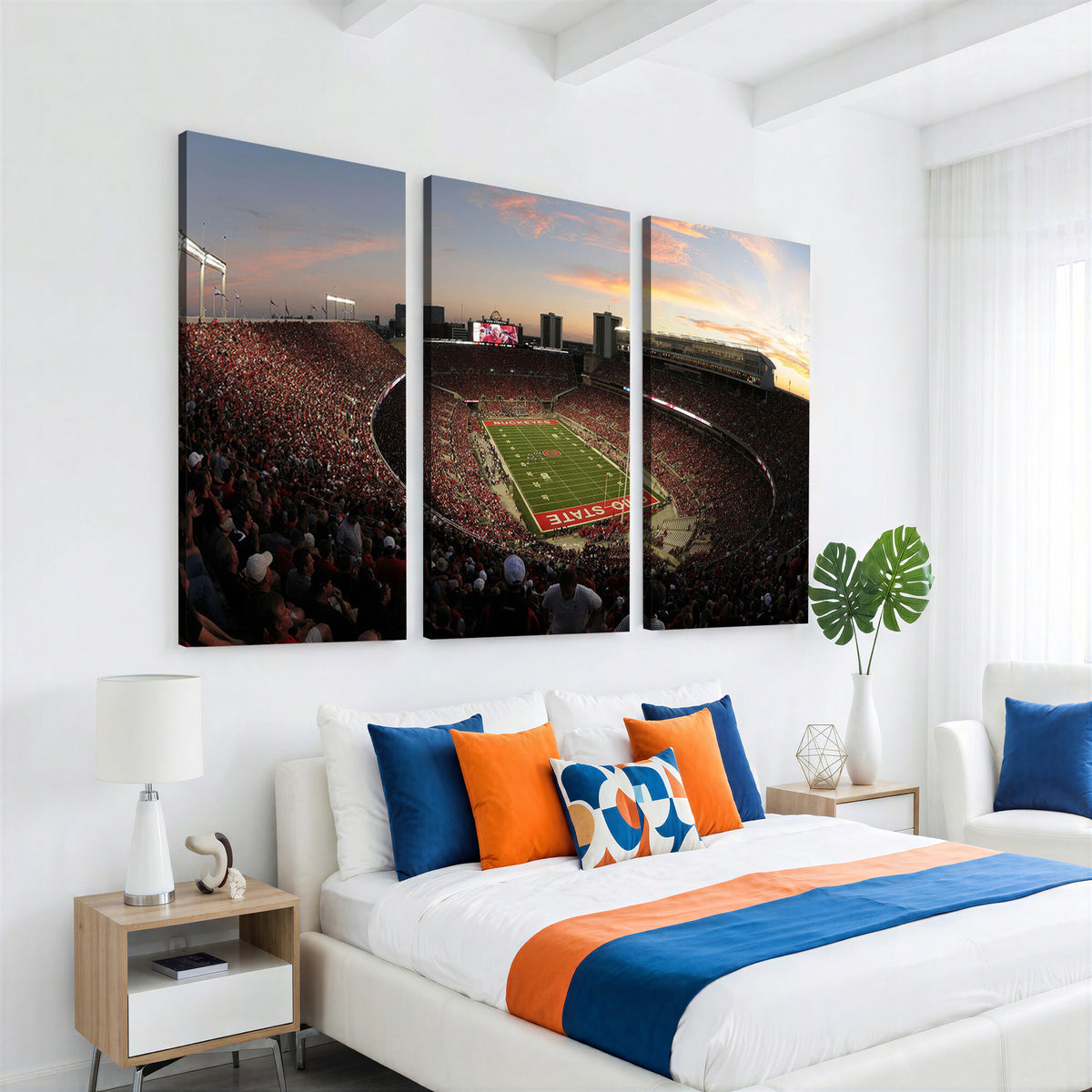 28825-MGV-CV-36X24 - Ohio State University Buckeyes Football Team Print, Framed and Ready to Hang