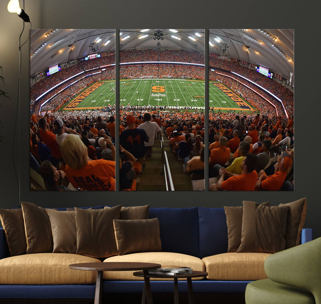 Syracuse University Orange Football Team Print - Syracuse JMA Wireless Dome Wall Art Canvas Print