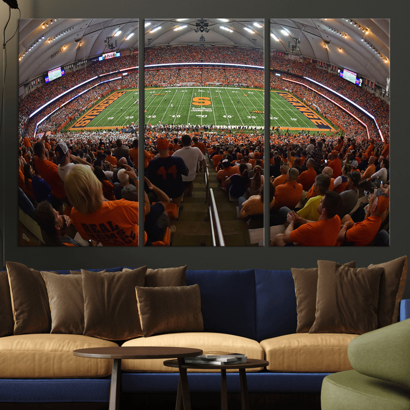 MGV-CV-48X32-3P - Syracuse University Orange Football Canvas Print, Football Team Print - Syracuse JMA Wireless Dome