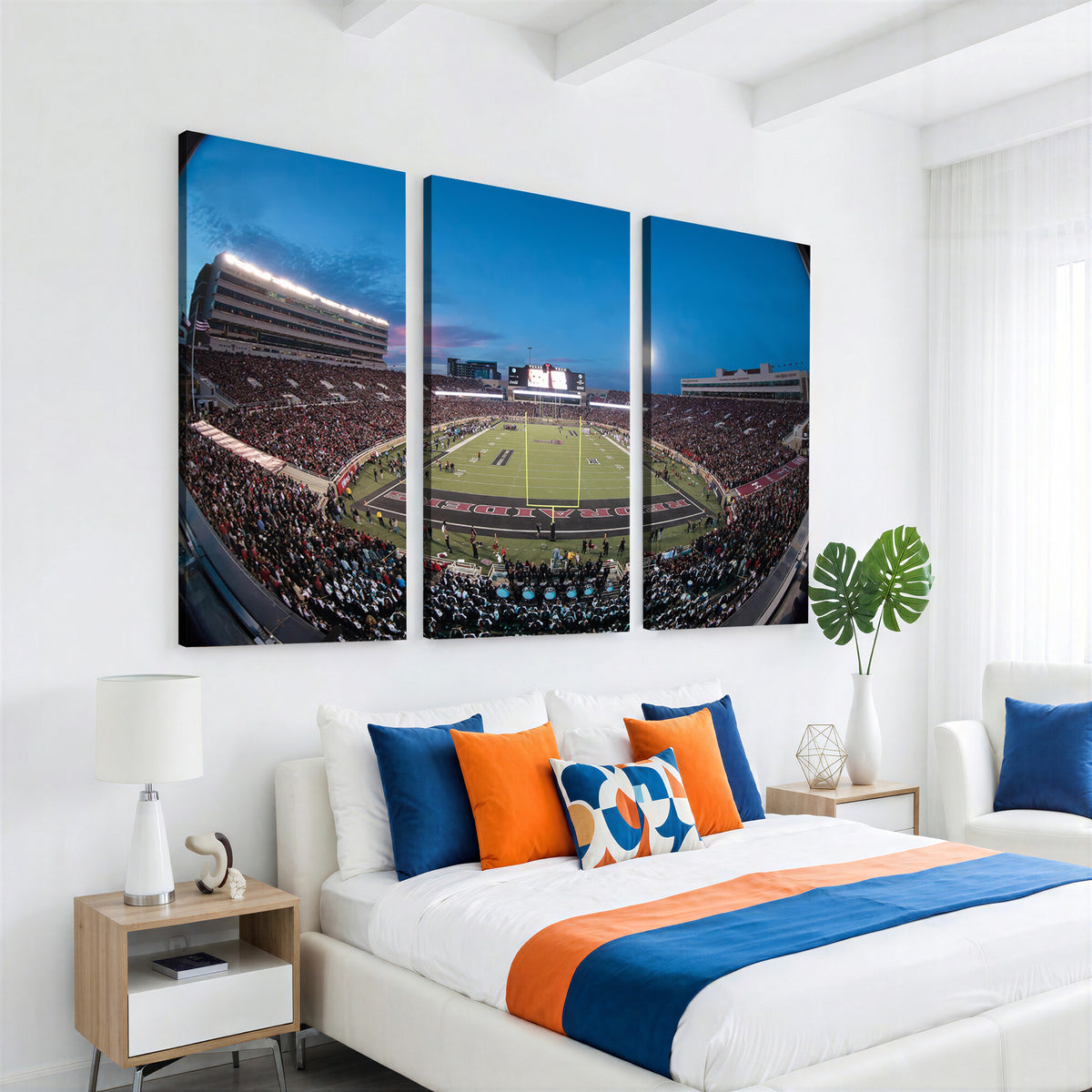 60763-MGV-CV-36X24 - Texas Tech Red Raiders Canvas, Framed Football Team Print