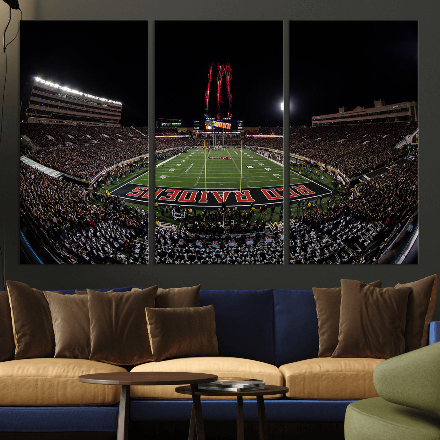 83122-MGV-CV-36X24-Framed Texas Tech Red Raiders Stadium Canvas, Texas Tech Red Raiders Football Team Print - Lubbock