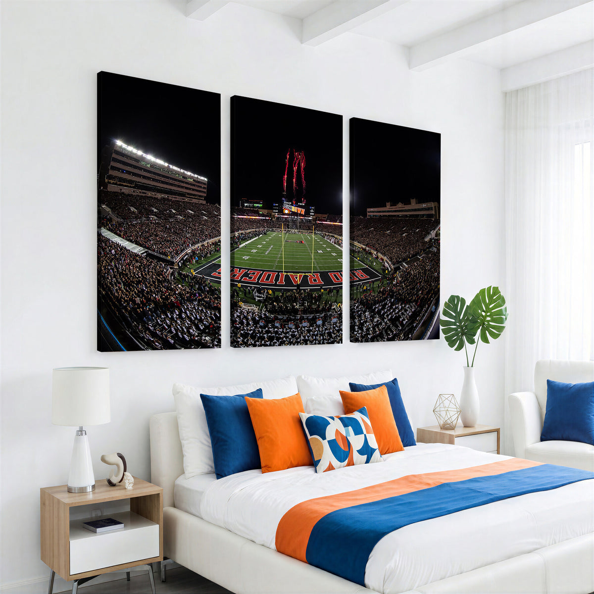 83122-MGV-CV-36X24 - Framed Texas Tech Red Raiders Stadium Canvas, Lubbock Jones AT&T Stadium Wall Art
