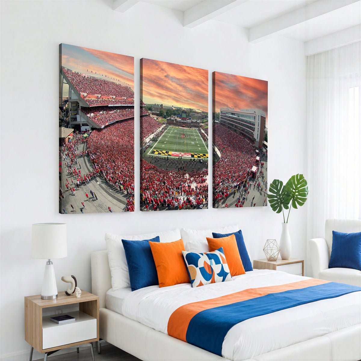 24140-MGV-CV-36X24 - University of Maryland Terrapins Football Team Print, Framed and Ready to Hang