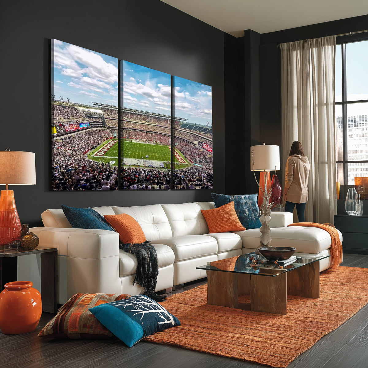 29243-PAN-FL-20X10 - The Temple University Owls Athletics Team Print - Philadelphia Lincoln Financial Field Stadium Wall