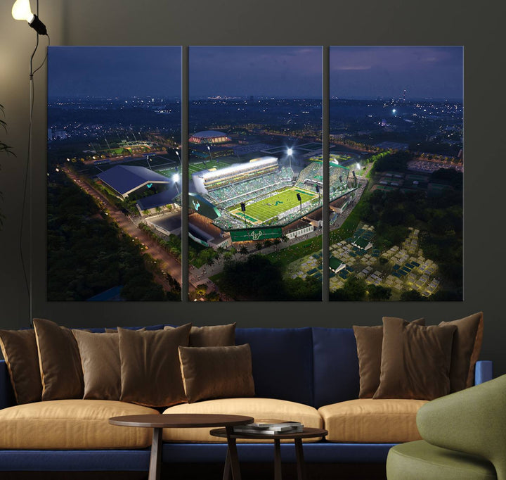 The University of South Florida Bulls Football Team Print - Tampa USF Football Stadium Wall Art Canvas Print