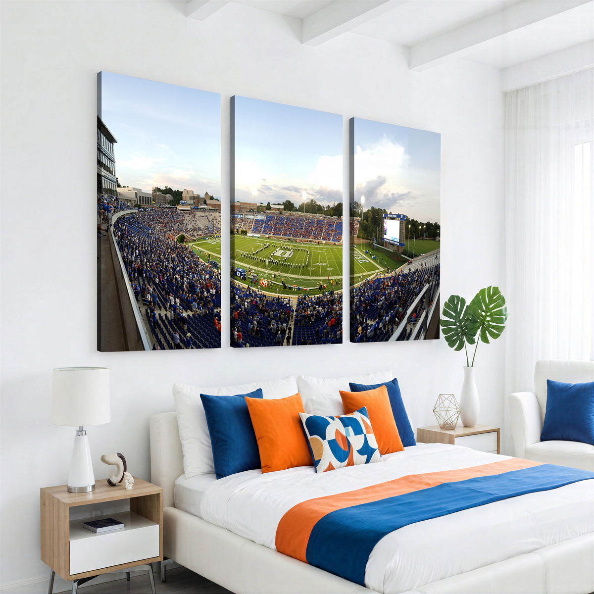 44850-MGV-CV-36X24 - The Duke University Blue Devils Football Team Print, Durham