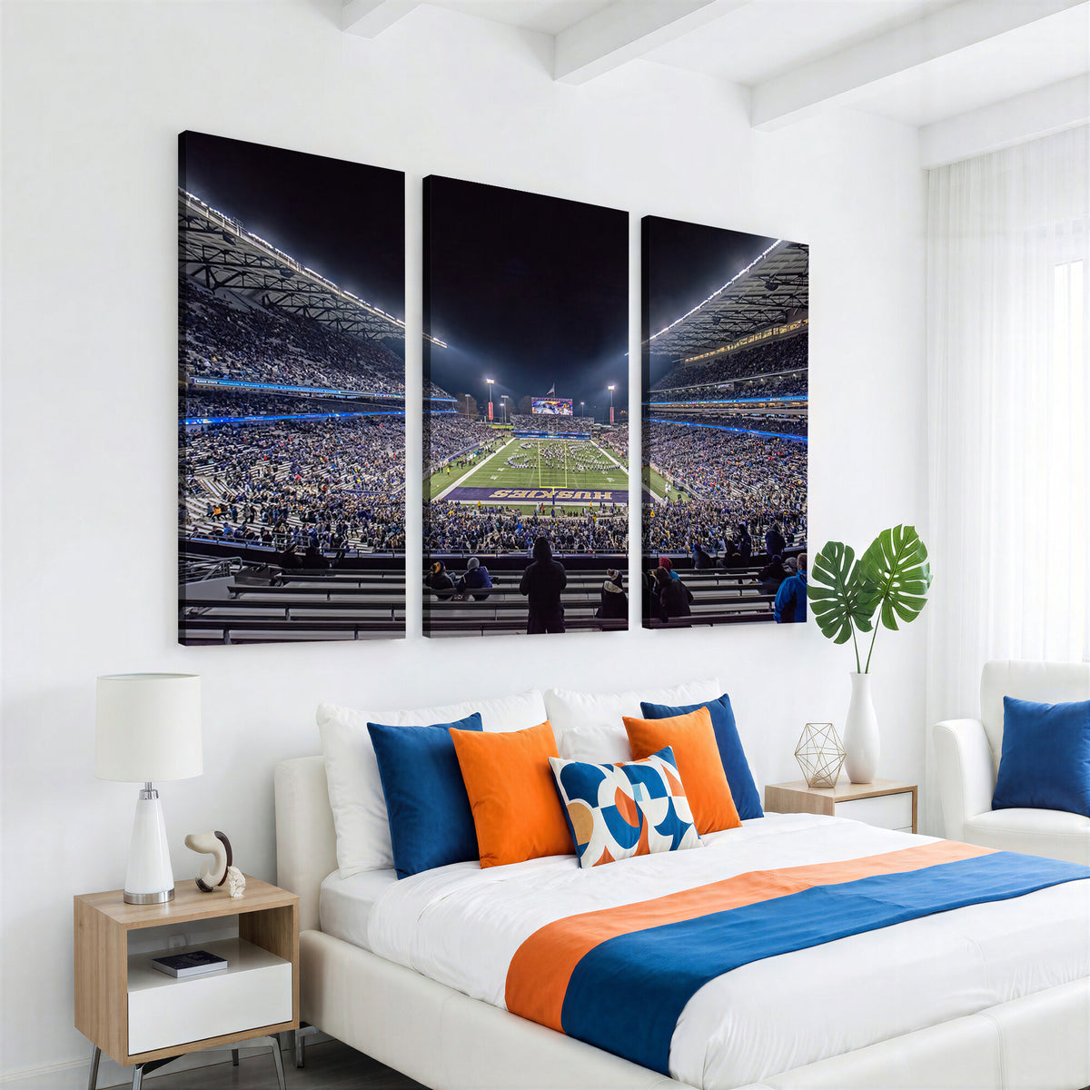 85780-MGV-CV-36X24 - The University of Washington Huskies Football Team Print, Extra Large Game Room Wall Decor