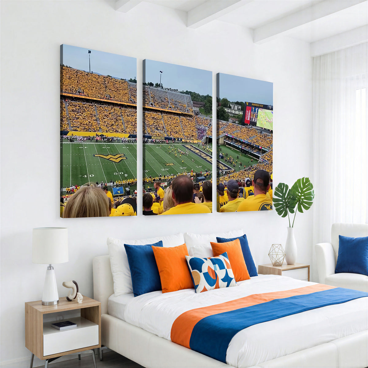 18056-MGV-CV-36X24 - Puskar Stadium Canvas Print Wall Art, Morgantown Print