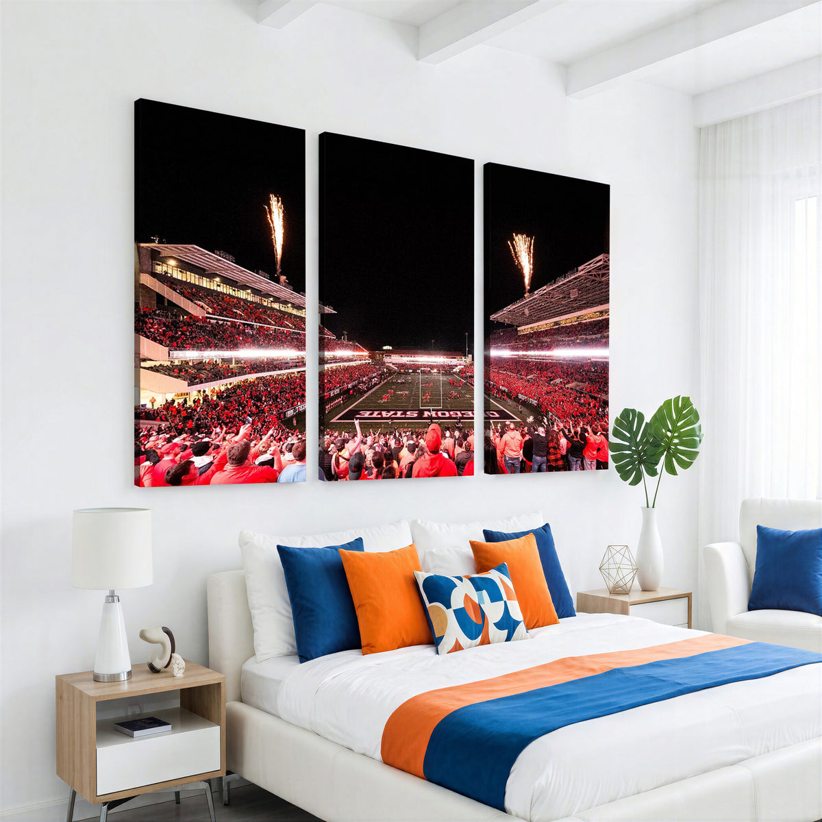52633-MGV-CV-36X24 - Oregon State Beavers Football Team Print, Corvallis Reser, Framed and Ready to Hang