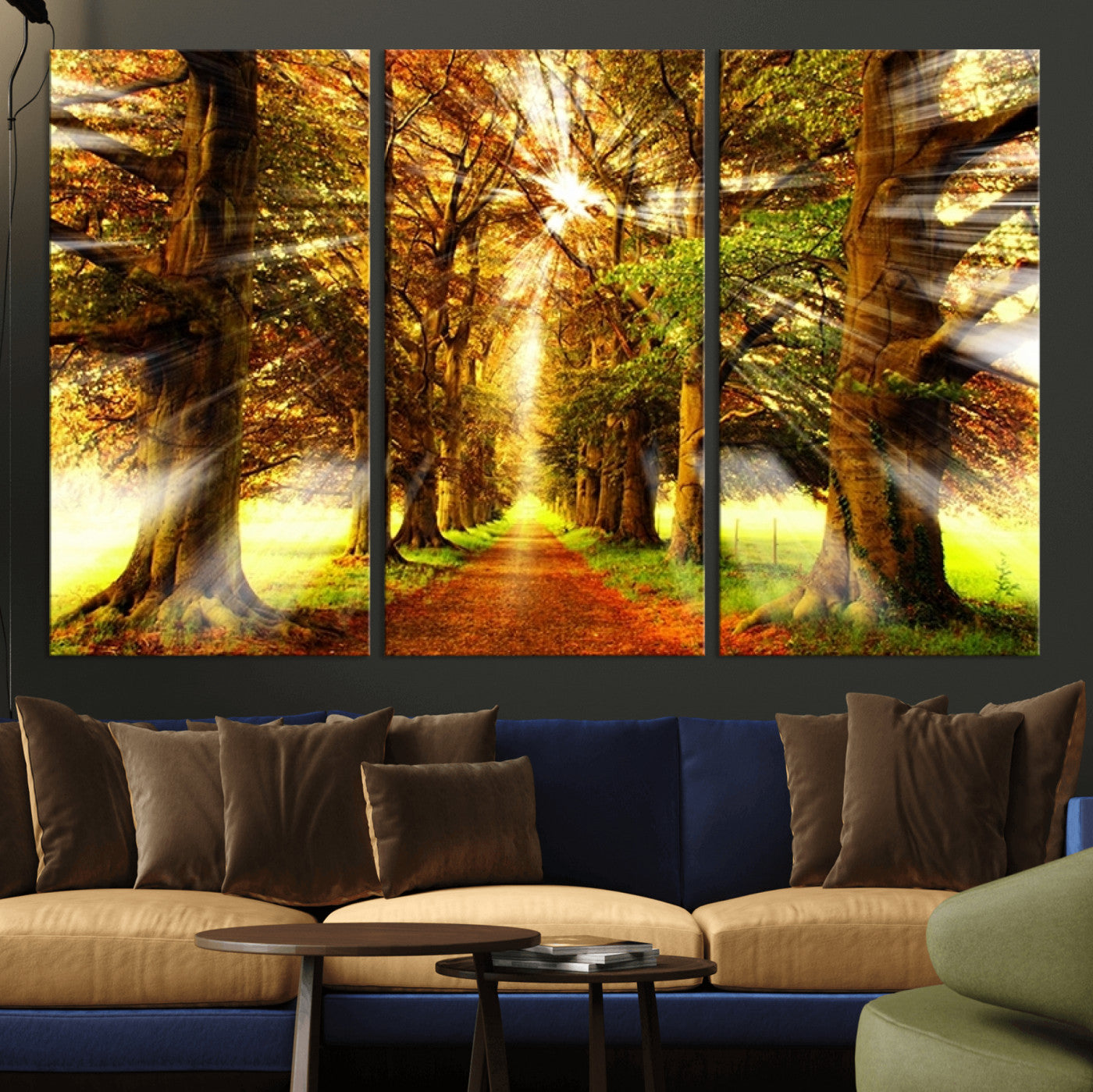 50243-MGV-CV-36X24-Sunshine in Forest and Trees Wall Art Canvas Print