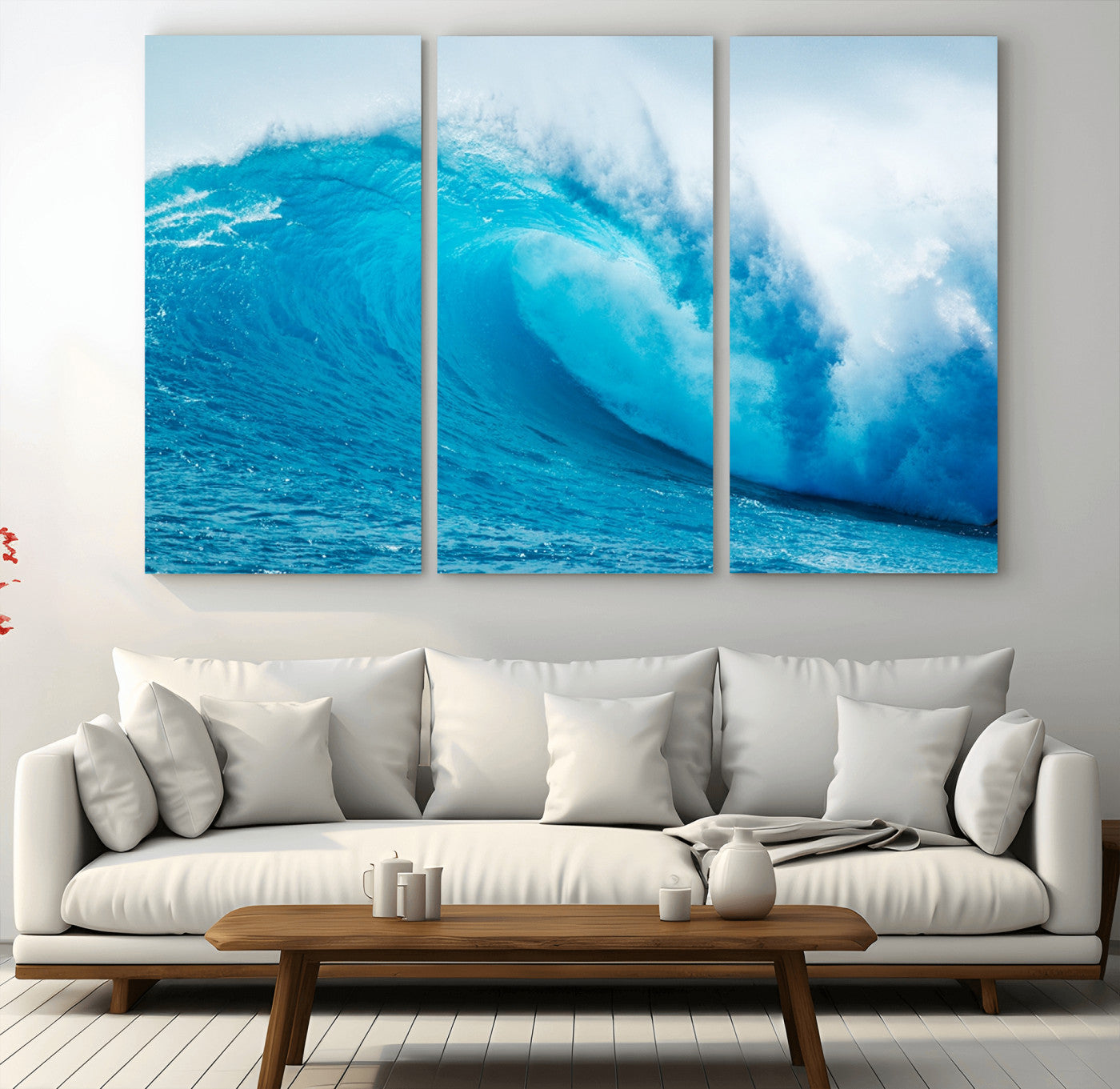 MGV-CV-48X32-3P - Big Ocean Surfing Wave Wall Art Canvas Print