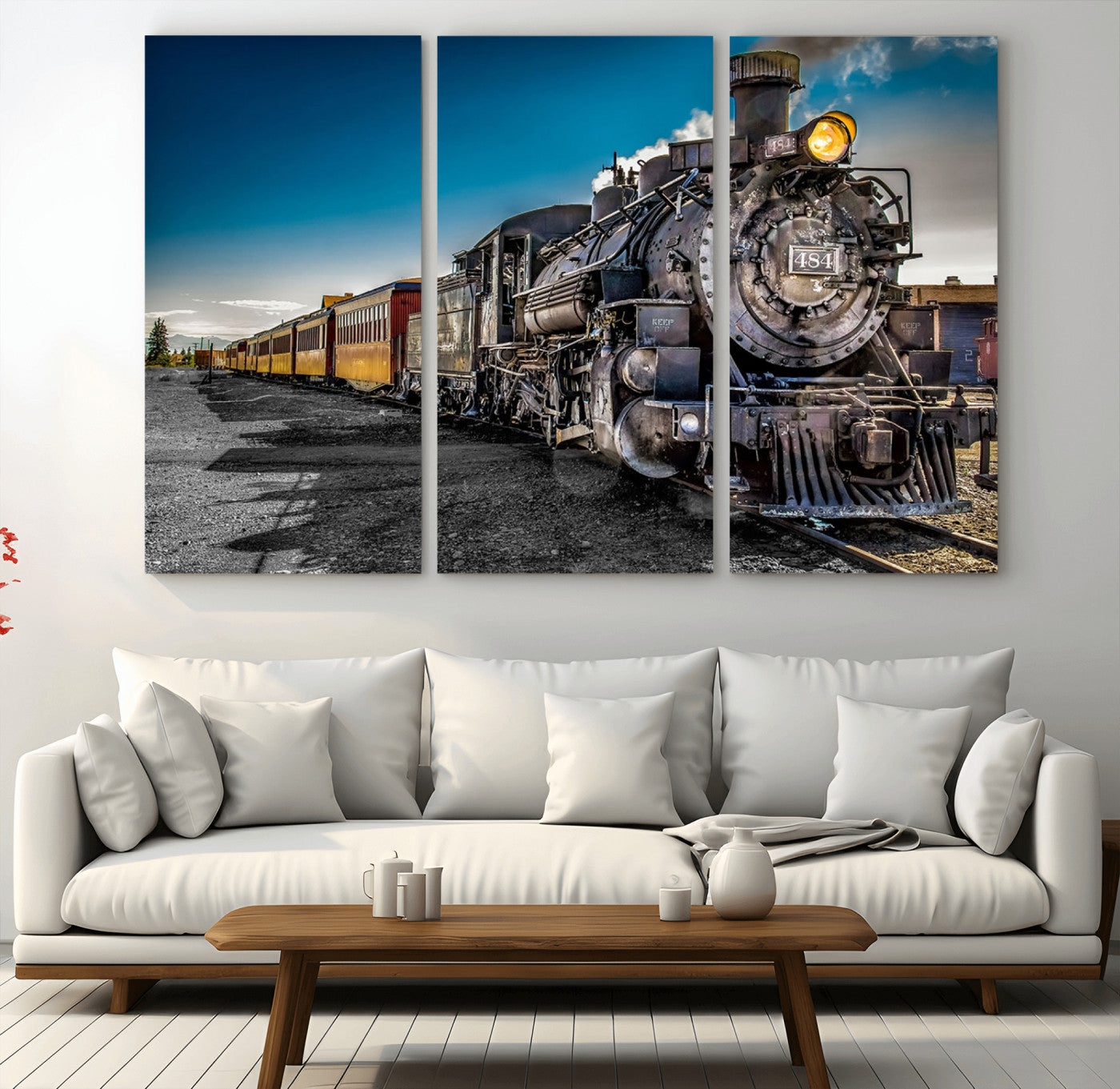 MGV-CV-48X32-3P - Train Wall Art Canvas Print