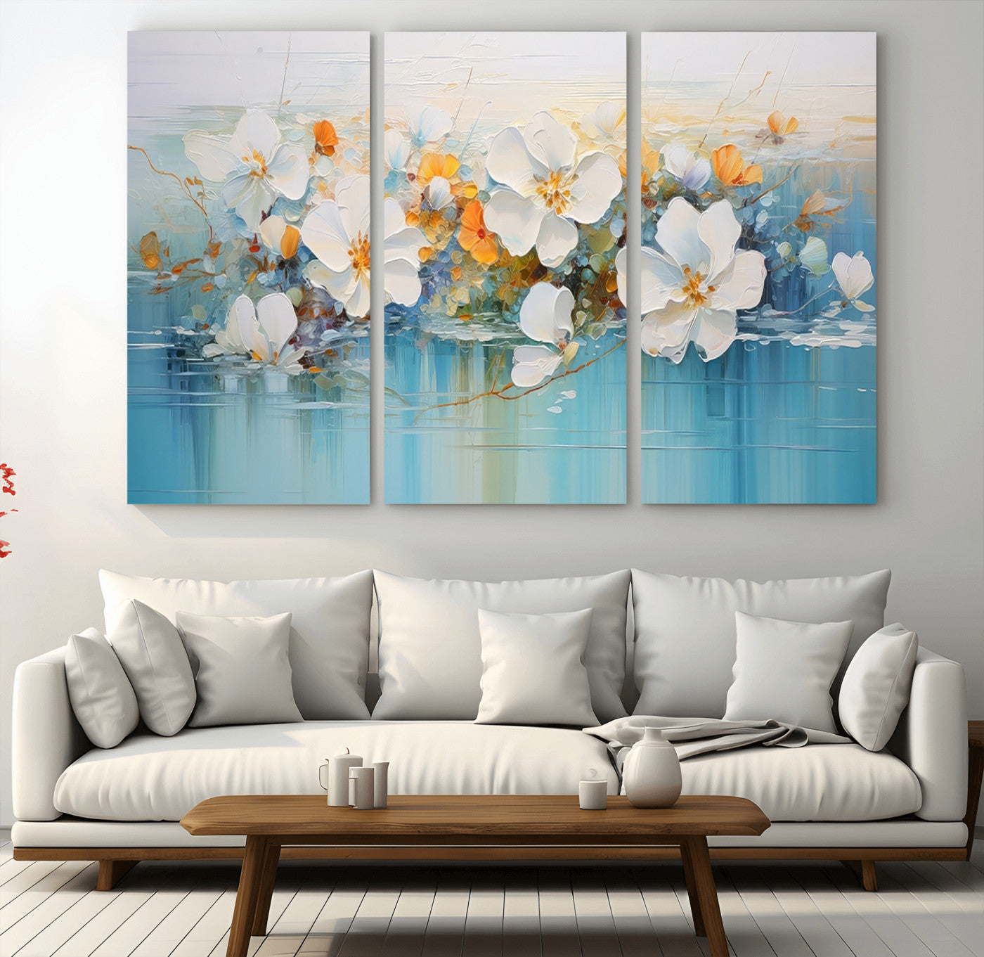 MGV-CV-48X32-3P - Abstract Flower Wall Art Canvas Print