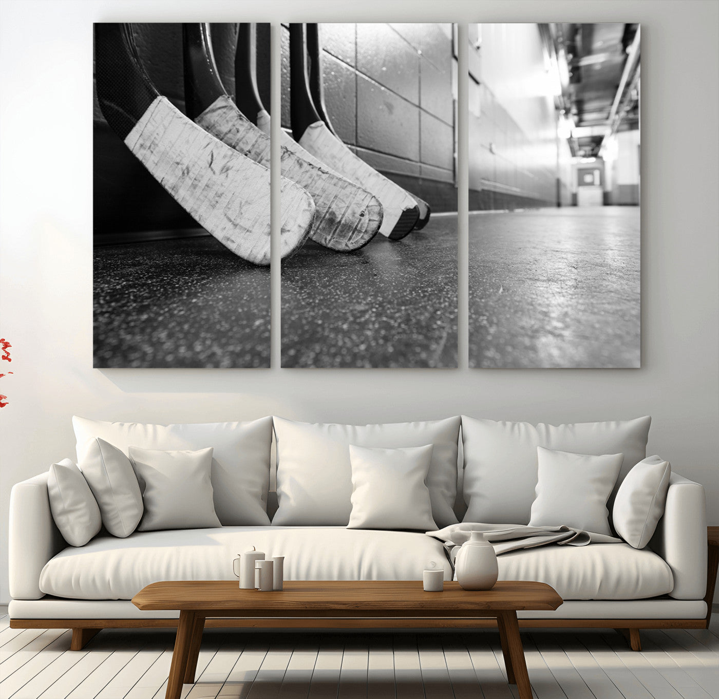MGV-CV-48X32-3P - Ice Hockey Wall Art Canvas Print