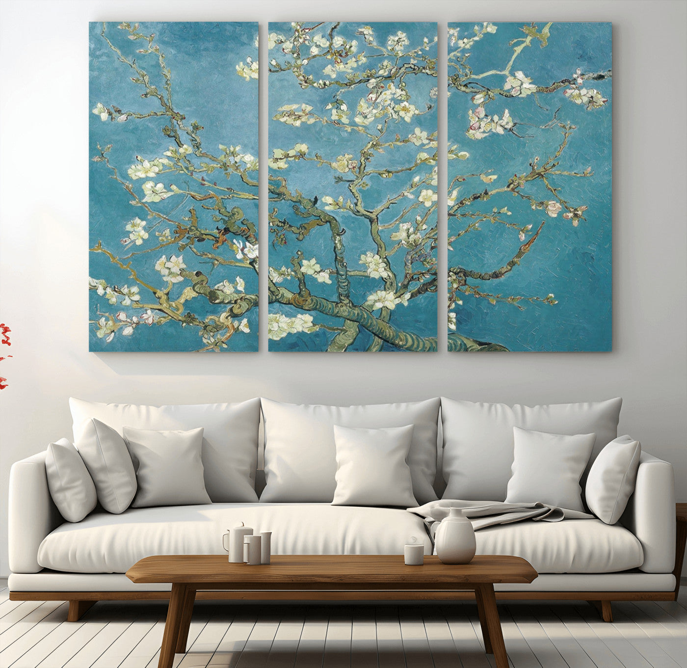 65607-MGV-CV-36X24-Vincent Van Gogh's Almond Blossom Abstract Wall Art Canvas, Van Gogh Almond Blossom Canvas Print