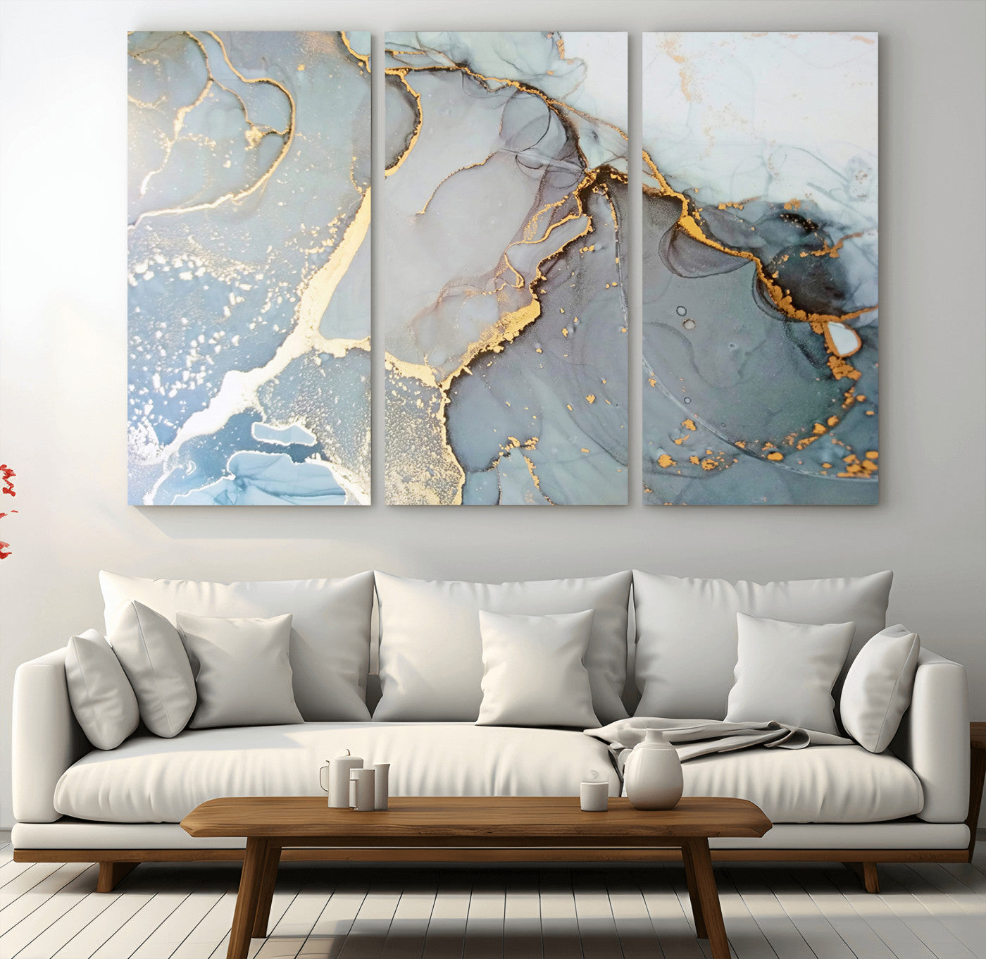 -Large Abstract Marble Wall Art Canvas Print for Living Room and Farmhouse Decor