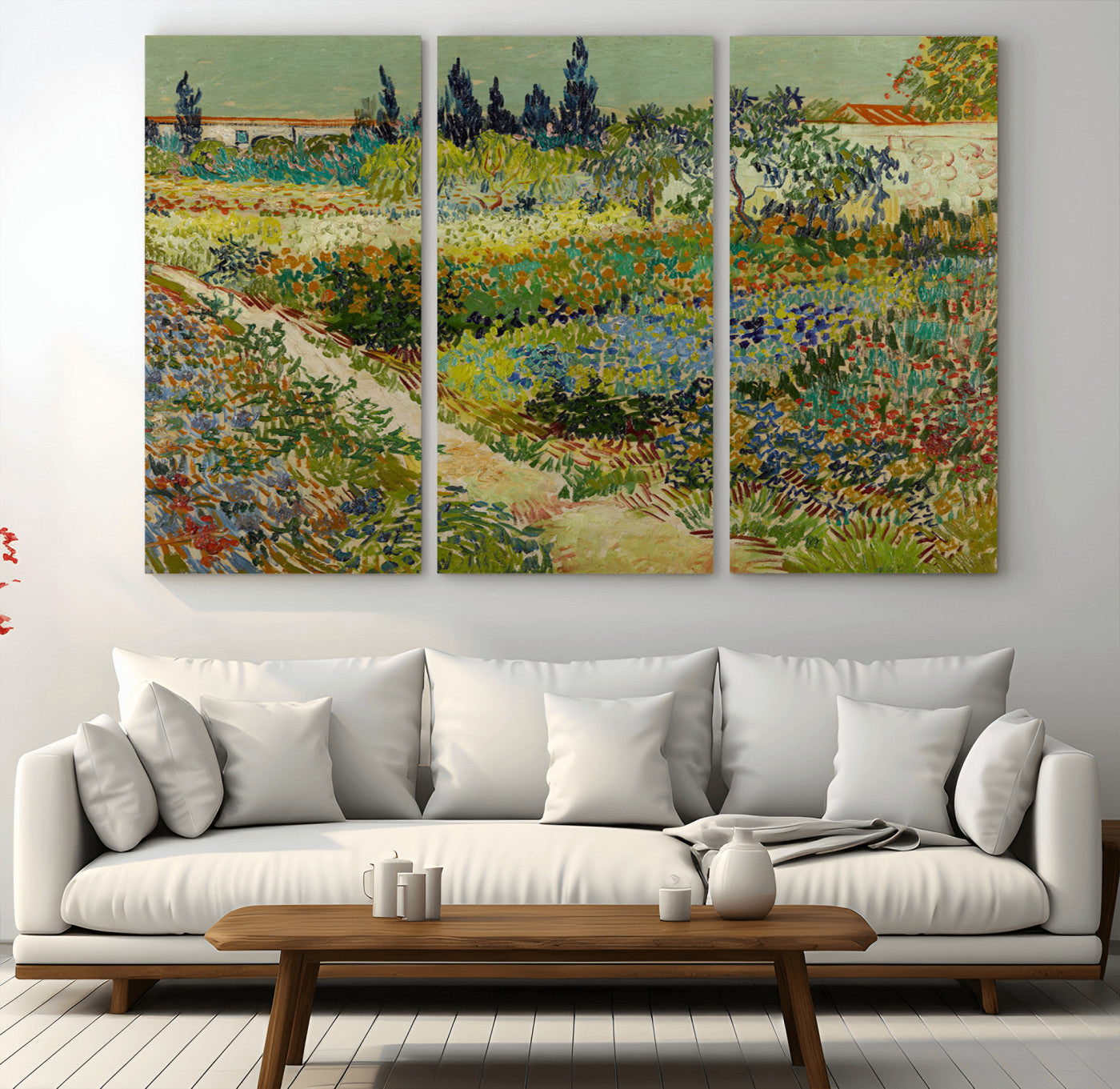 -Vincent van Gogh Garden at Arles Wall Art Canvas Print