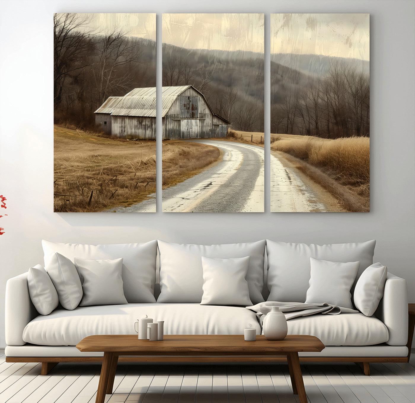 10376-MGV-CV-36X24-Vintage Barn for Farmhouse Wall Decor Canvas Print