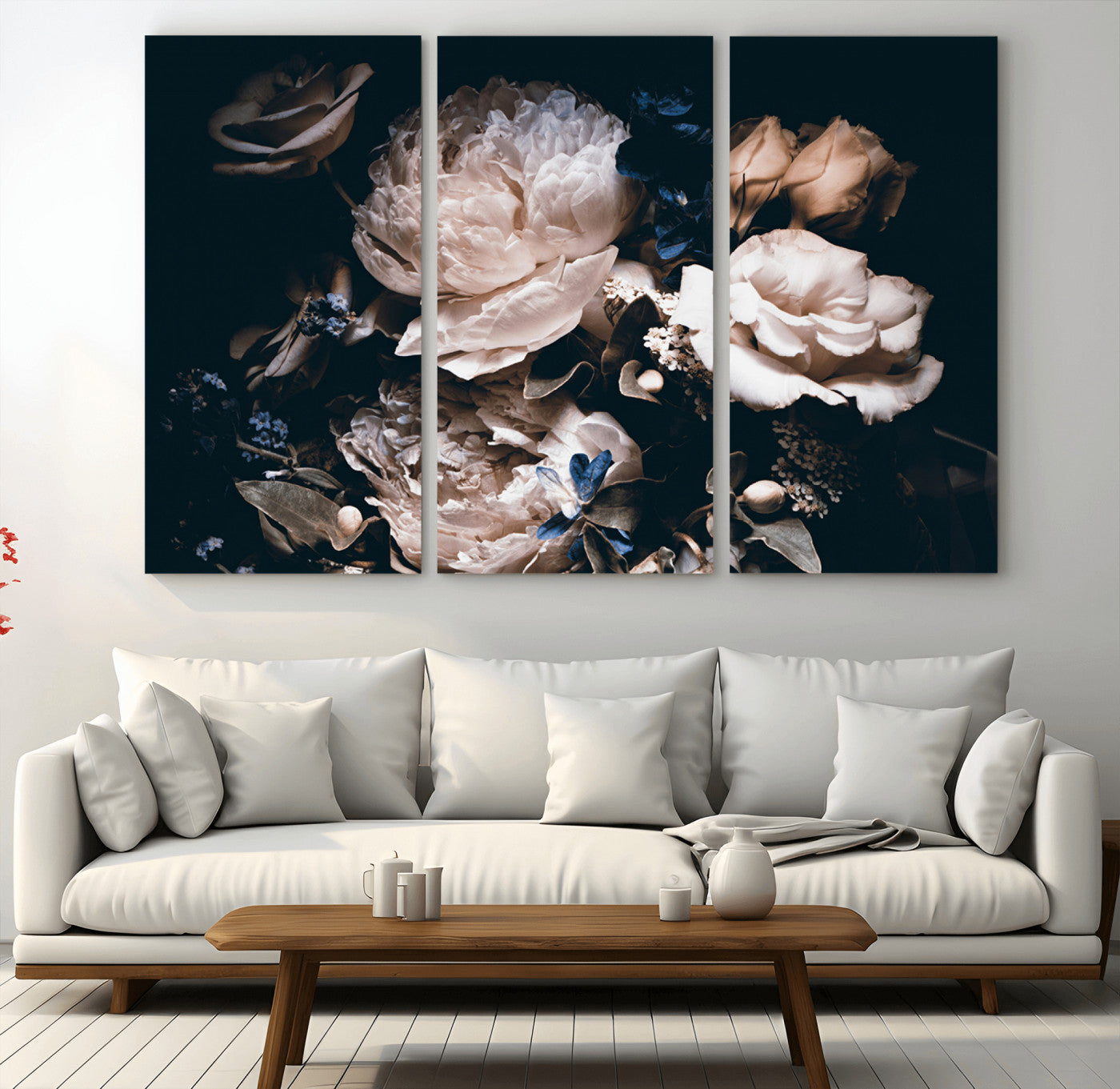 MGV-CV-48X32-3P - Pink Peonies Flowers Large Canvas Art Print