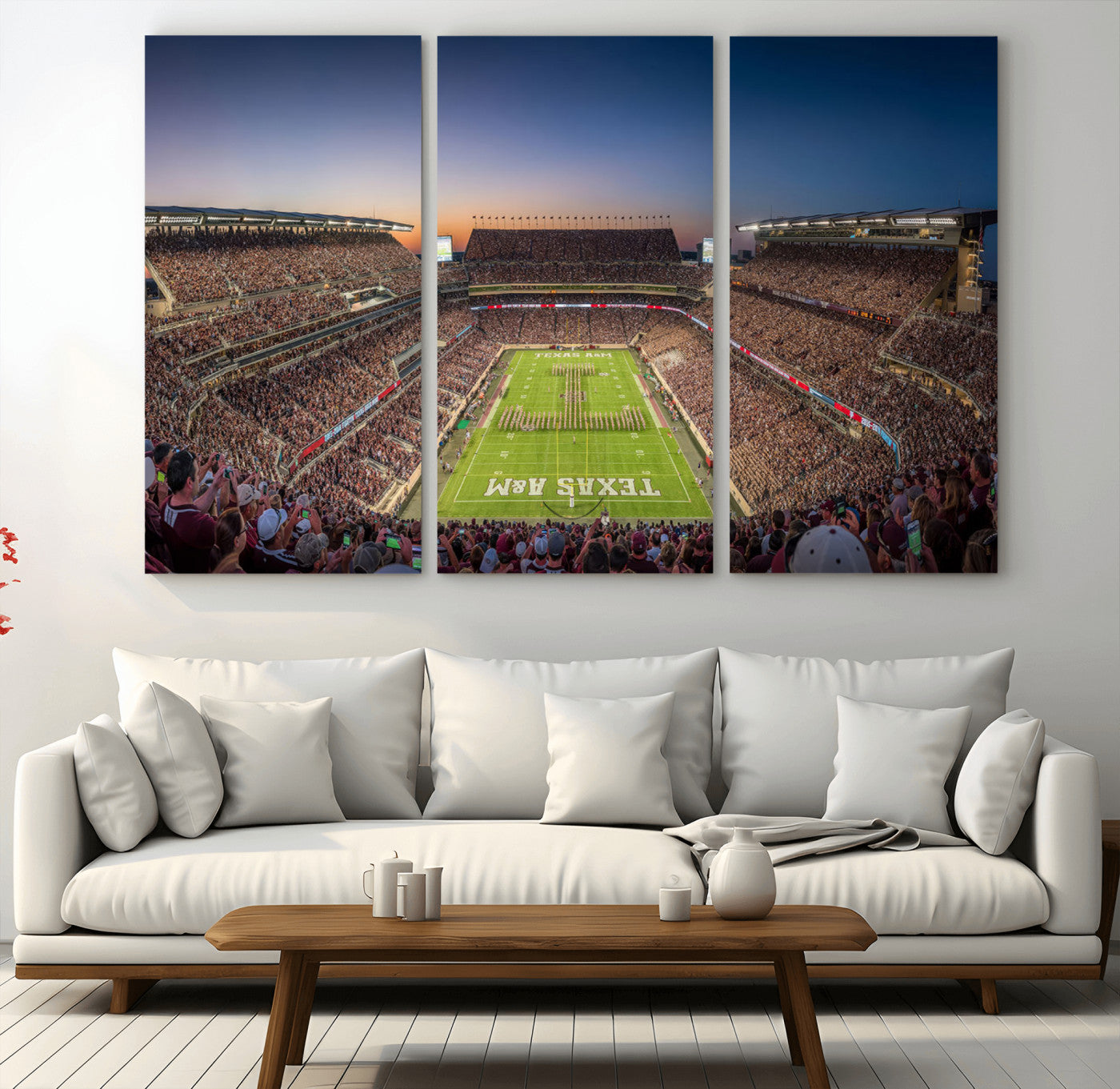 MGV-CV-48X32-3P - Kyle Field Wall Art Print | Large Texas A&M Aggies Football Canvas Print for Sports Enthusiasts | Framed, Ready-to-Hang Stadium Decor