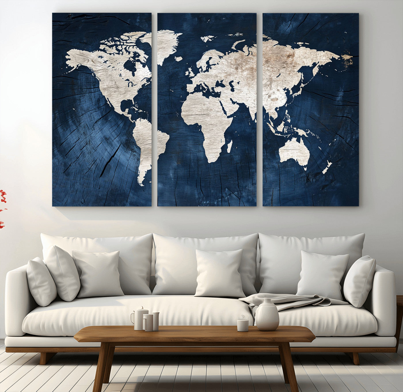 78104-MGV-CV-36X24-Push Pin World Map Canvas Print – Travel Tracker Wall Art for Couples, Perfect Anniversary Gift for Home or Office Decor