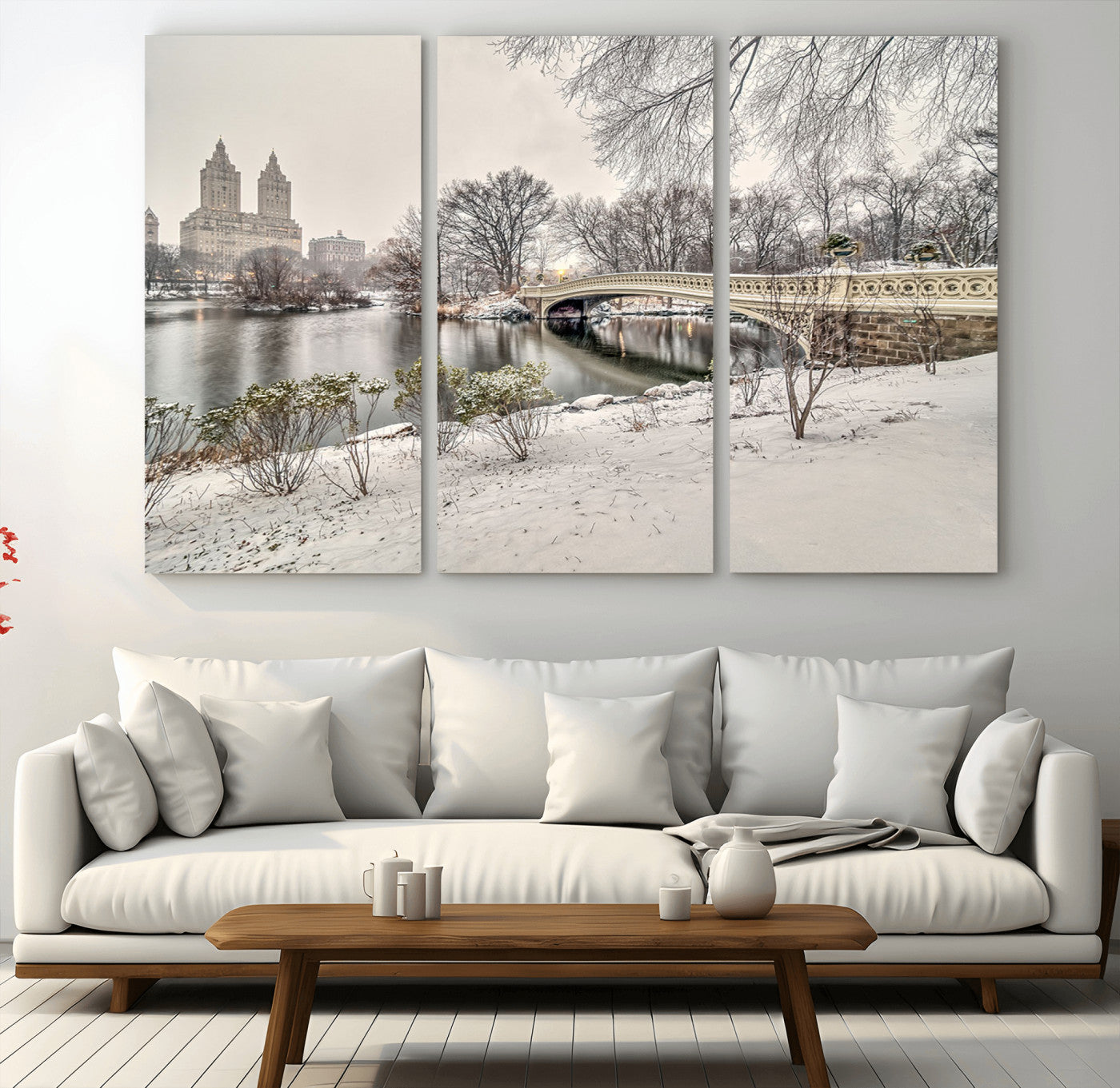 -The Bow Bridge in Central Park Canvas, The Bow Bridge Canvas Print