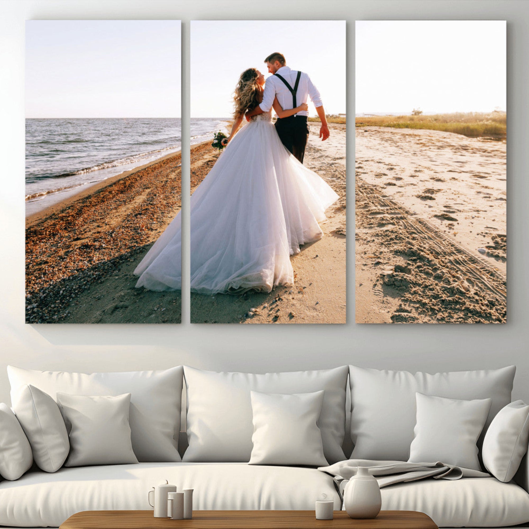 CSTM6030-MGV-CV-48X32-3P-Personalized Custom Photo Wall Art Canvas Print, Unique Picture Design Perfect Decor for Home, Living Room