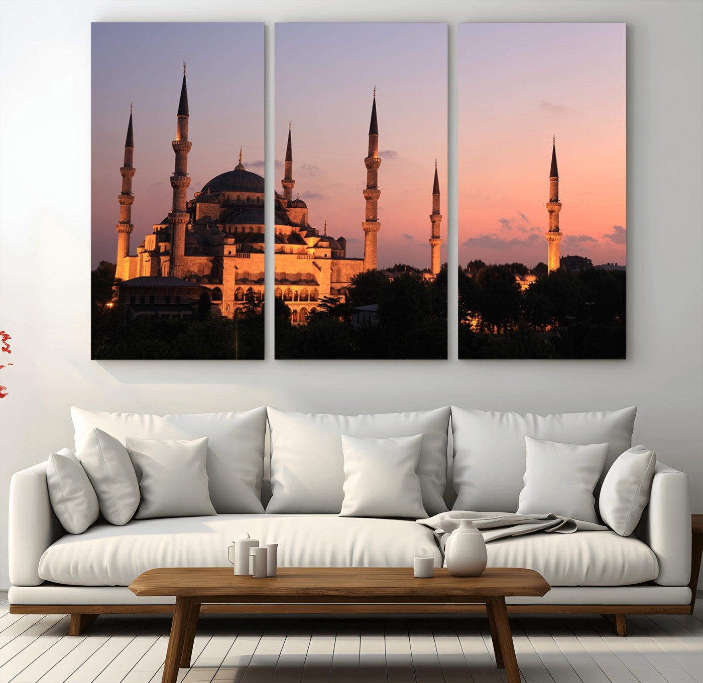 84360-MGV-CV-48X32-3P-Wall Art Turkey Istanbul Skyline Canvas Print