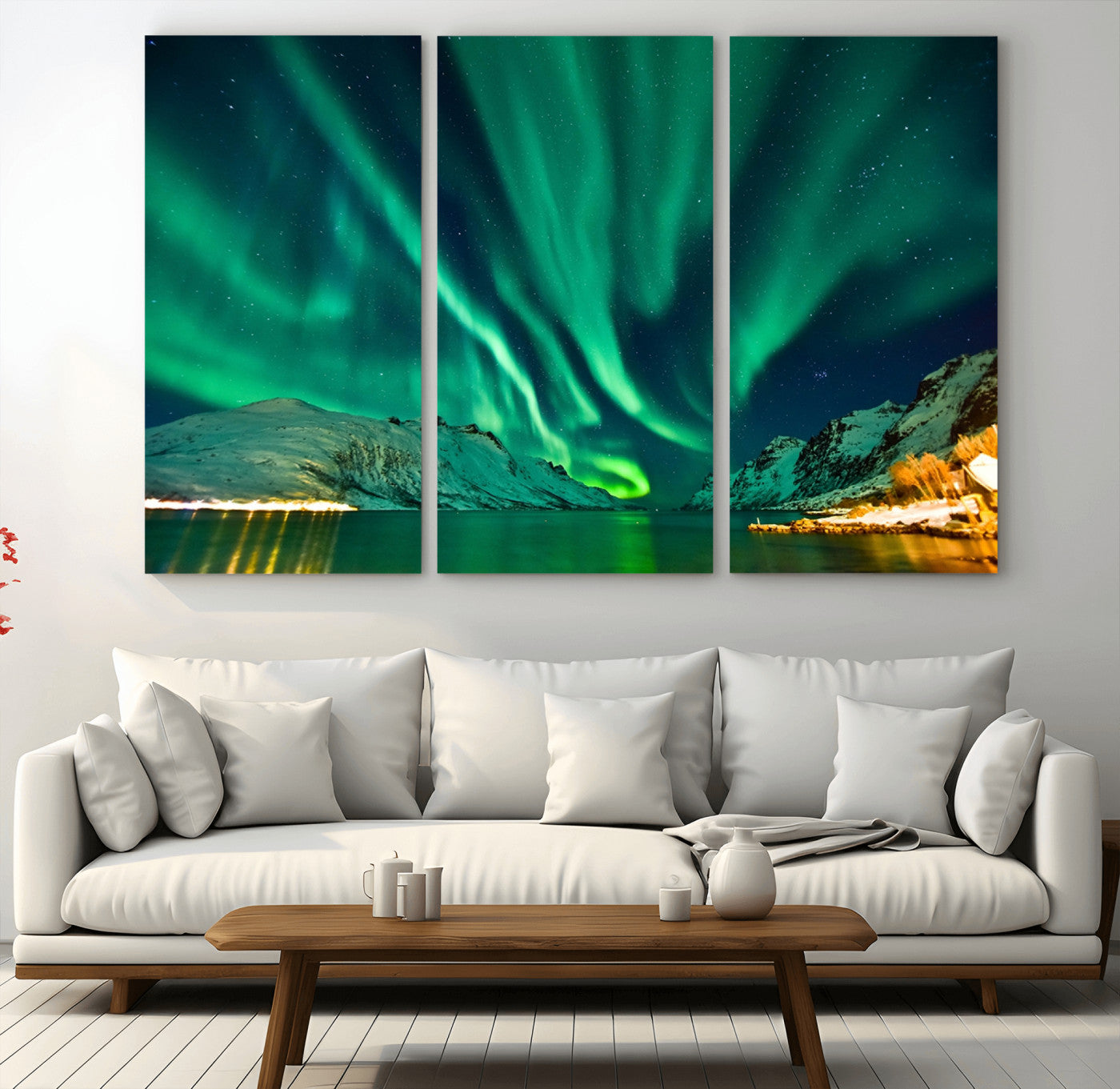 25294-MGV-CV-48X32-3P-Northern Lights Wall Art Canvas Print