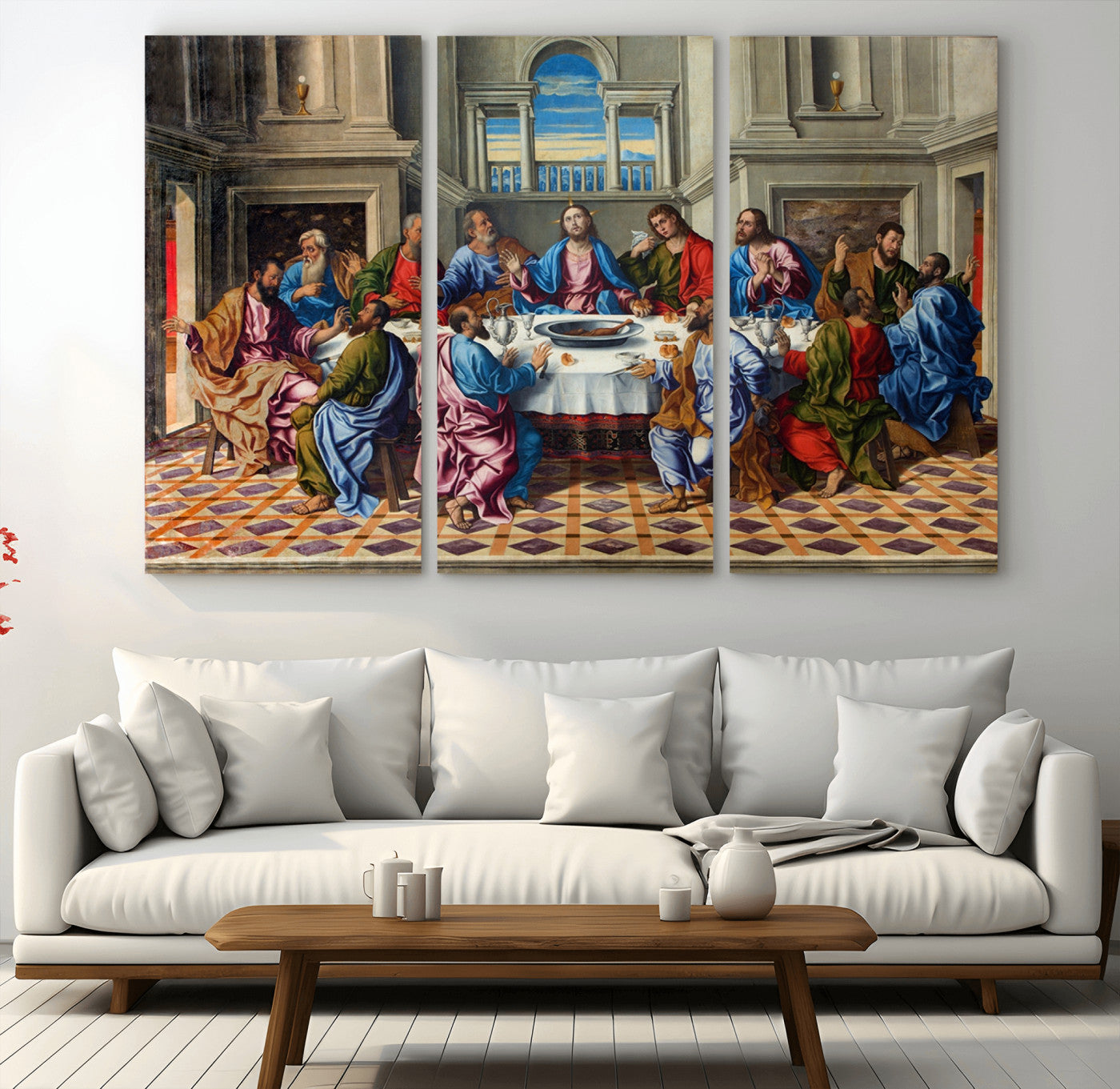 18691-MGV-CV-36X24-The Last Supper Multi Panel Canvas Wall Art