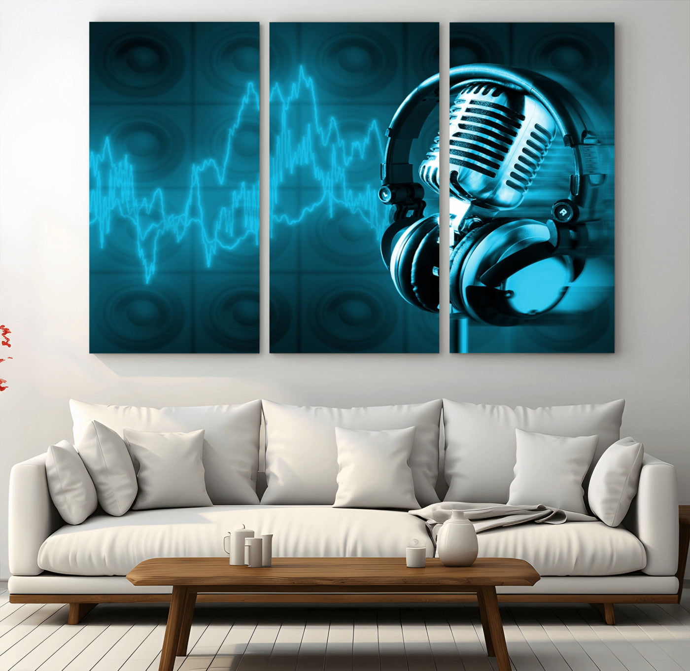 42329-MGV-CV-36X24-Music and Microphone Wall Art Canvas Print