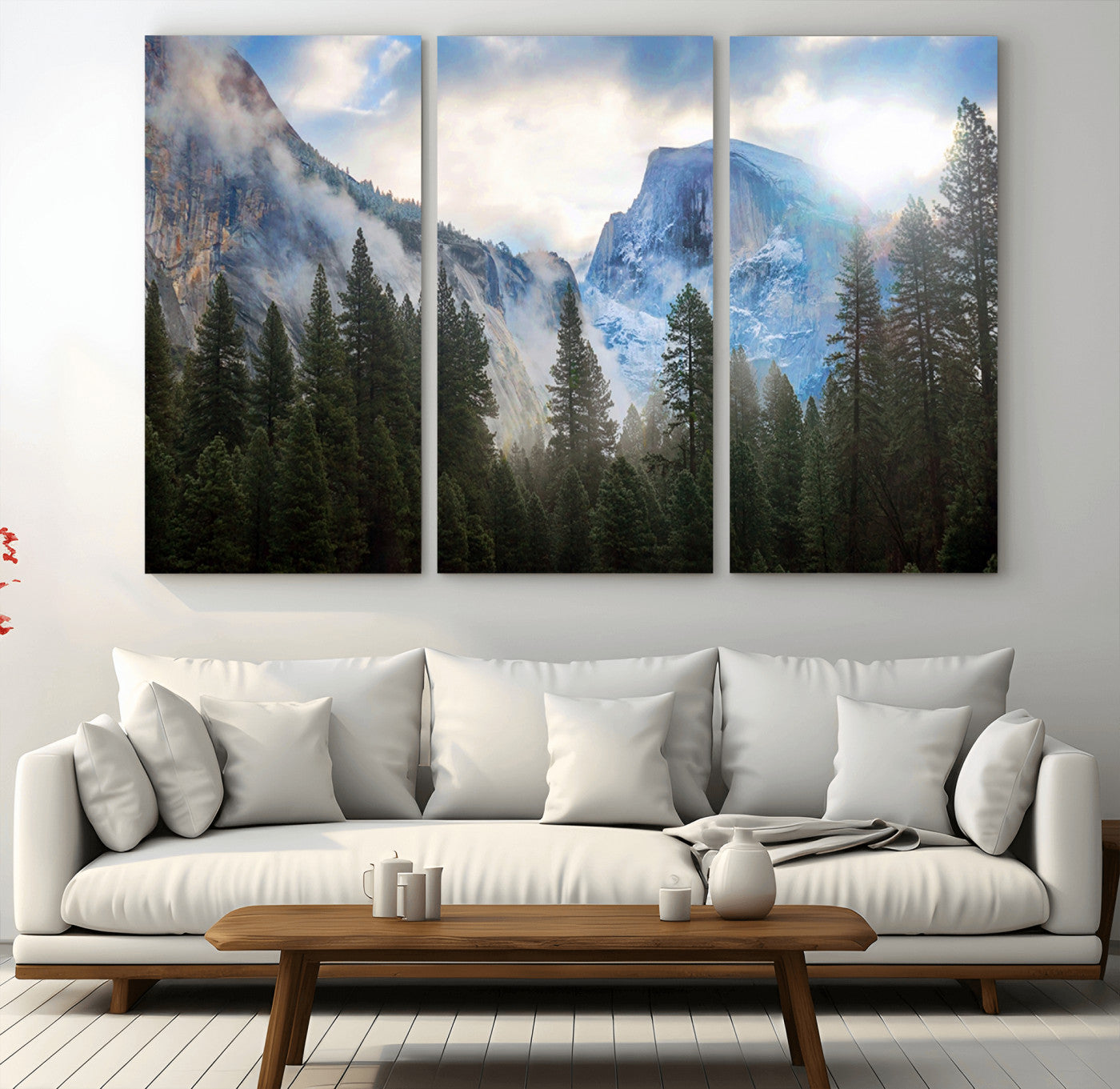 44943-MGV-CV-36X24-Half Dome Yosemite Calinia Wall Art Canvas Print El Capitan