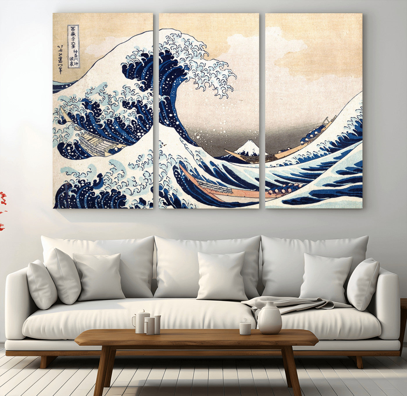 MGV-CV-48X32-3P - Hokusai: The Breaking Wave off Kanagawa Canvas Print