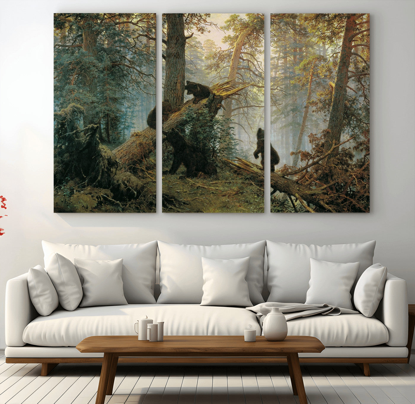 14144-MGV-CV-36X24-Grizzly Bear Cubs Wall Art Canvas Print