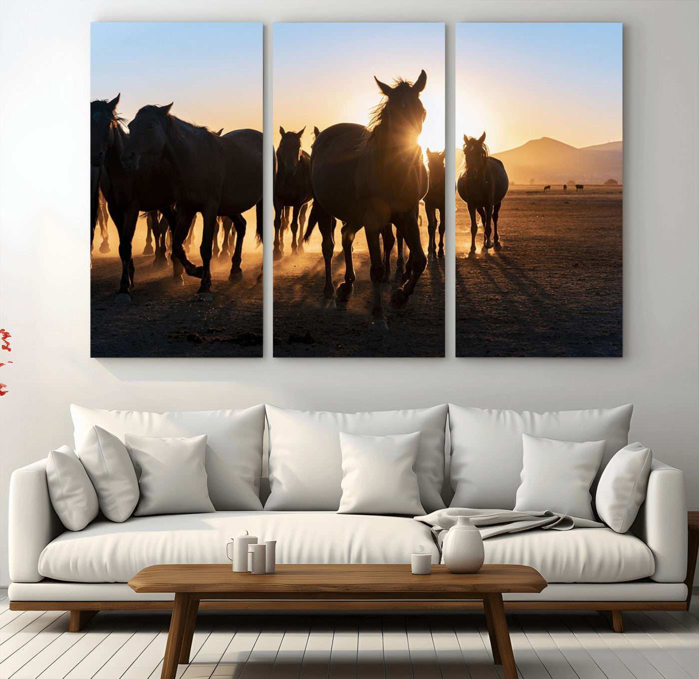 58965-MGV-CV-36X24-Horse Herd Wall Art Animal Canvas Print