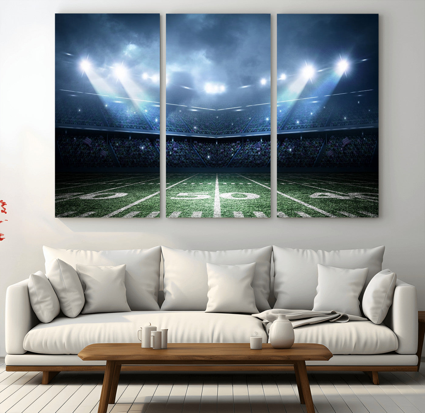 74741-MGV-CV-36X24-American Football Stadium Wall Art Canvas, American Football Stadium Canvas Print