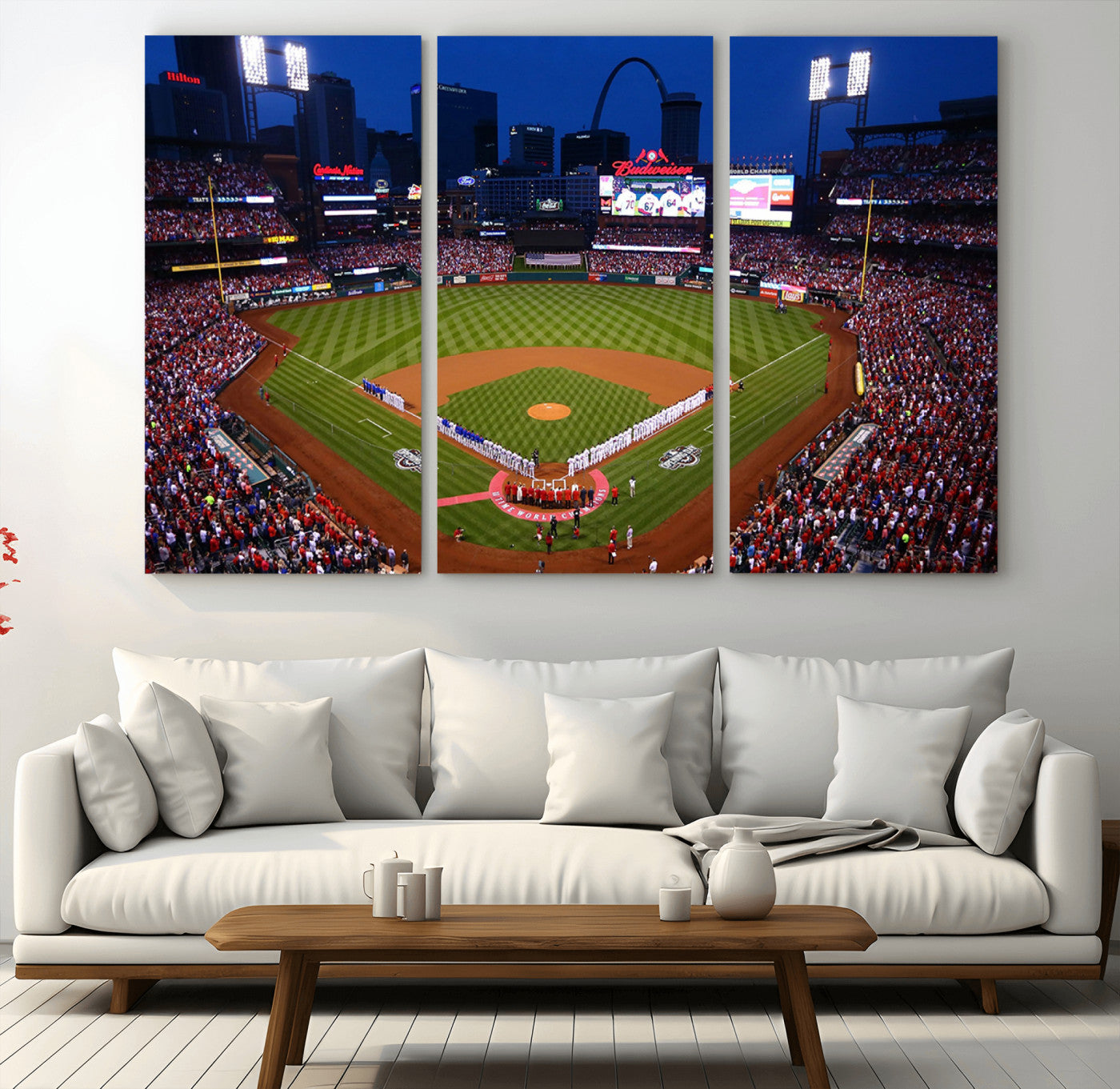 11925-MGV-CV-36X24-St. Louis Cardinals Baseball Team Print - Busch Stadium Wall Art Canvas Print