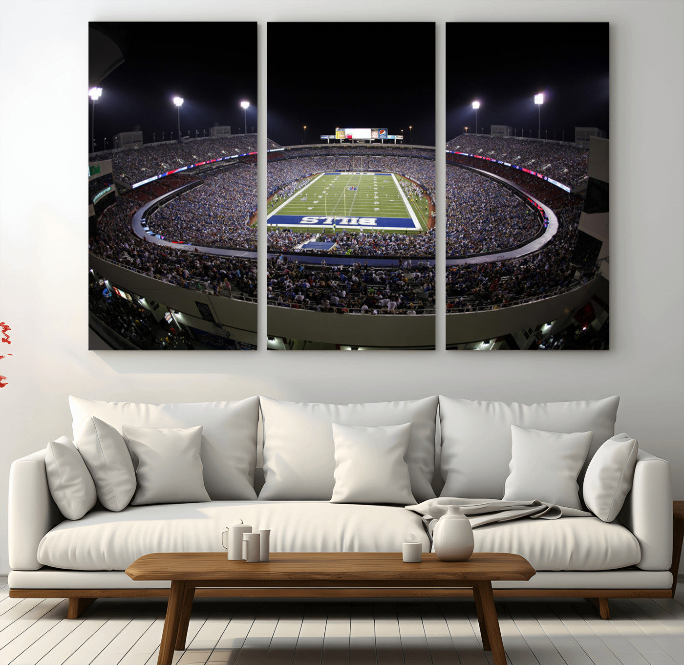 MGV-CV-48X32-3P - Buffalo Bills NFL Football Team Print - Buffalo Highmark Stadium Wall Art Canvas Print